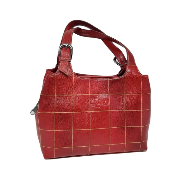 Lavish - genuine leather red hangbag